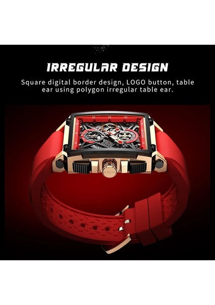 Silikon Beyaz Lıge Yeni Erkek Saat Top Marka Lüks Su Geçirmez Kuvars Kare Bilek Saatler Erkekler Için Tarih Spor Silikon Saat Erkek Montre Homme (Yurt Dışından)