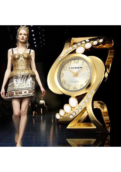Altın En Iyi Satış Moda Altın Kadın Bileklik Saatler Bayanlar Kızlar Charm Rahat Saat Benzersiz Kadın Bilezik Izle Hediye Relogio Feminino (Yurt Dışından)