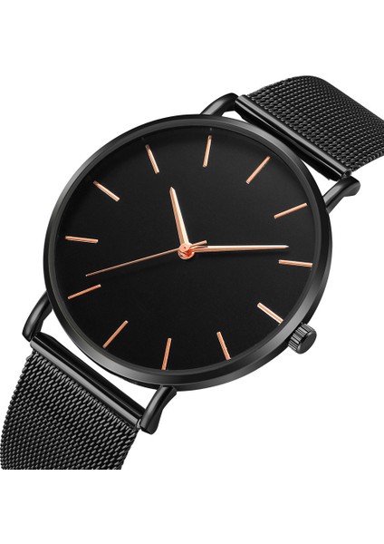 1635A-A-A Erkekler Izle Kuvars Casual Saatler Basit Metal Saat Reloj Kuvars Izle Montre Mesh Paslanmaz Çelik Erkek Kol Saati Masculino Saat (Yurt Dışından)