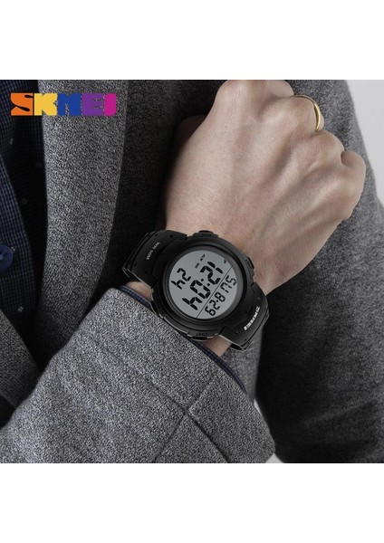 Mavi Skmeı Açık Spor Büyük Kadran Izle Erkekler Moda Basit Saatler Takvim Pu Kayış 5bar Su Geçirmez Dijital Saat Reloj Hombre 1068 (Yurt Dışından)