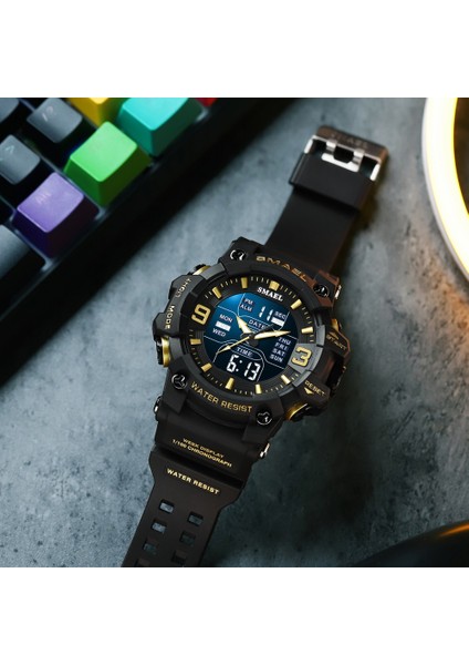 Kırmızı Samel Spor Stil Erkekler Dijital Saat Şok Askeri Saatler Çift Ekran Su Geçirmez Ordu Zaman Kuvars Kol Saati Erkek Spor Saati (Yurt Dışından) modelleri