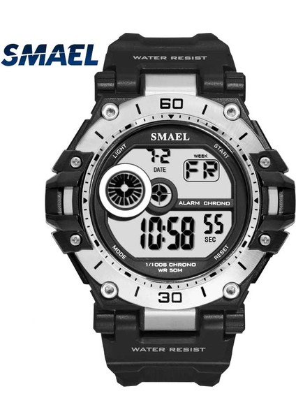 Siyah Erkek Spor Saatler Erkekler Su Geçirmez Smael Dijital Saat Chrongraph LED Izle Dijital Alarmlı Saat Saat 1548 Spor Erkek Saat Kol Saati (Yurt Dışından) fırsatları