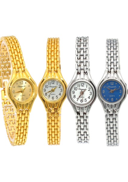 Altın 4 Kadın Bilezik Izle Mujer Altın Relojes Küçük Kadran Kuvars Eğlence Izle Popüler Kol Saati Kadın Bayanlar Zarif Saatler (Yurt Dışından) fırsatları