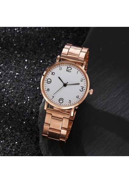 Gül Altın Siyah 2 Adet Set Lüks Bilezik Saatler Kadınlar Için Set Lady Moda Bileklik Kuvars Saat Bayanlar Bilek Izle Büyük Kadran Zegarek Damski (Yurt Dışından) modelleri