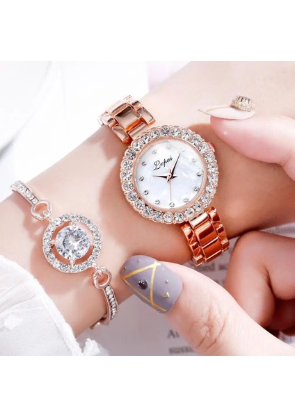 Gümüş Beyaz Lvpai Marka Lüks Bilezik Saatler Kadınlar Için Set Moda Geometrik Bileklik Kuvars Saat Bayanlar Kol Saati Zegarek Damski (Yurt Dışından) fırsatları