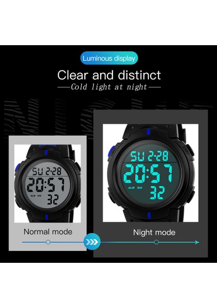 Kutu ile Renk 6 Skmeı Erkekler Spor Saatleri Chronos Geri Sayım Erkek Saati Su Geçirmez LED Dijital Saat Adam Elektronik Saat Relogio Masculino 1068 (Yurt Dışından) fiyatları