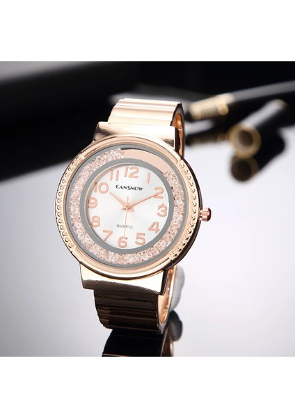 Gümüş Relojes Mujer Kadın Bilezik Izle Kuvars Kol Saati Taklidi Kristal Moda Gül Altın Rahat Kız Takı Bilezik Saat (Yurt Dışından) fırsatları