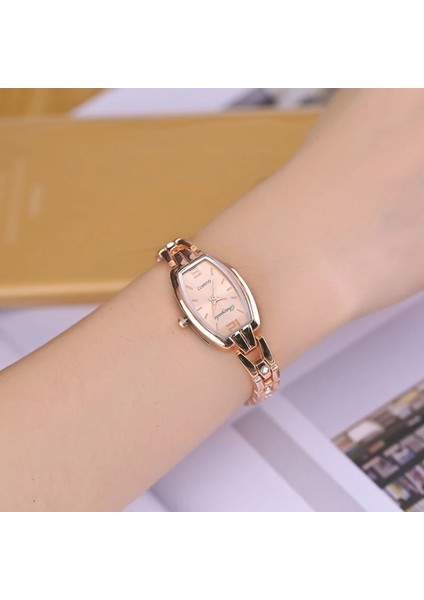 Stil Altı 2022 Paslanmaz Çelik Kayış Kadın Lüks Fanshion Izle Gül Altın Elbise Elmas Kadın Gündelik Saat Severlerin Bilezik Izle (Yurt Dışından) modelleri