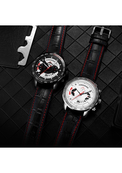 Kutu ile Siyah Reloj Hombre 2022 Yeni Forsining Erkek Saatler Lüks Moda Tasarımcısı Marka Otomatik Gün Tarihi Otomatik Mekanik Saatler Erkekler Saat (Yurt Dışından)