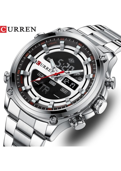 Gümüş Siyah Curren Erkekler Saatler En Lüks Marka Spor Rahat Paslanmaz Çelik Kol Saatleri Erkek Yaratıcı Tasarım Chronograph Kuvars Saat (Yurt Dışından) fiyatları