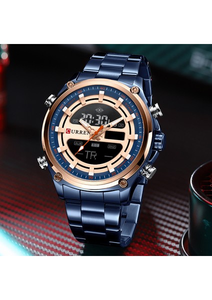 Gümüş Siyah Curren Erkekler Saatler En Lüks Marka Spor Rahat Paslanmaz Çelik Kol Saatleri Erkek Yaratıcı Tasarım Chronograph Kuvars Saat (Yurt Dışından) fırsatları