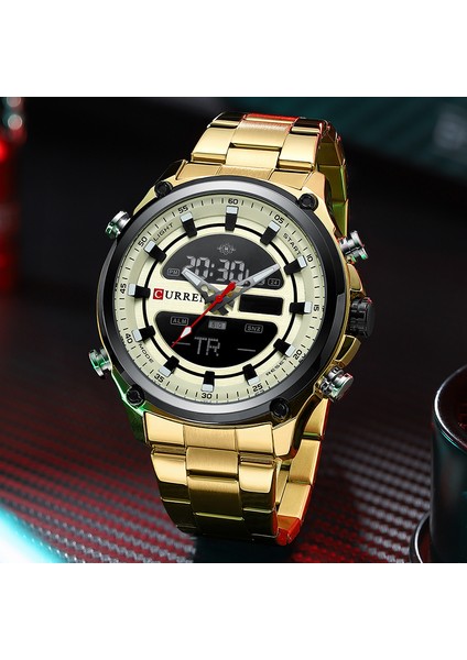 Gümüş Siyah Curren Erkekler Saatler En Lüks Marka Spor Rahat Paslanmaz Çelik Kol Saatleri Erkek Yaratıcı Tasarım Chronograph Kuvars Saat (Yurt Dışından) indirimleri