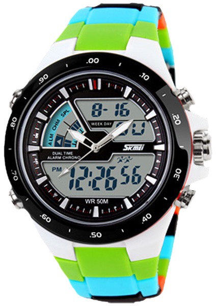 Mavi Skmei Erkekler Spor Saatler Askeri Rahat Spor Erkek Saati Kuvars-Izle Su Geçirmez Silikon Saat Erkek S Şok Relogio Masculino (Yurt Dışından) indirimleri