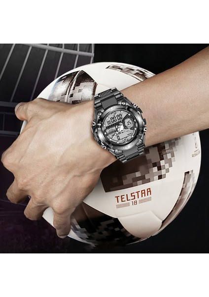 Siyah Altın Lıge Erkekler Askeri Saatler Üst Marka 50 M Su Geçirmez Kol Saati LED Çalar Saat Spor Izle Erkekler Spor Dijital Saat Reloj Hombre (Yurt Dışından) fırsatları