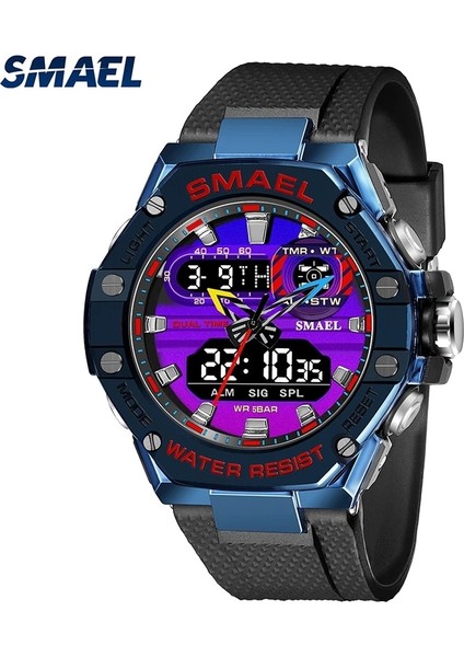 8066 Grı Smael Spor Izle Adam Çift Zamanlı Saat Erkekler Için LED Işık Izle Alarm 8066 Moda Spor Saatler Askeri S Shiock Kol Saati (Yurt Dışından) fiyatları