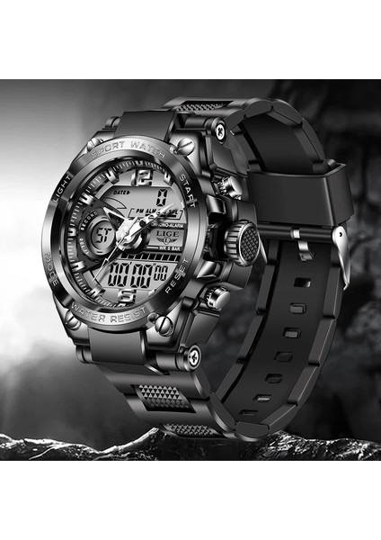 Altın Siyah Lıge Erkekler Askeri Izle Üst Marka 50 M Su Geçirmez Kol Saati LED Çalar Saat Spor Izle Erkek Relogios Masculino Spor Izle Erkekler (Yurt Dışından) modelleri