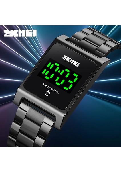 Gül Altın Skmeı Marka Moda Dokunmatik Ekran Dijital Saat Erkekler Su Geçirmez LED Işık Tarih Erkekler Kol Saatleri Elektronik Saat Hediye Reloj 1869 (Yurt Dışından)