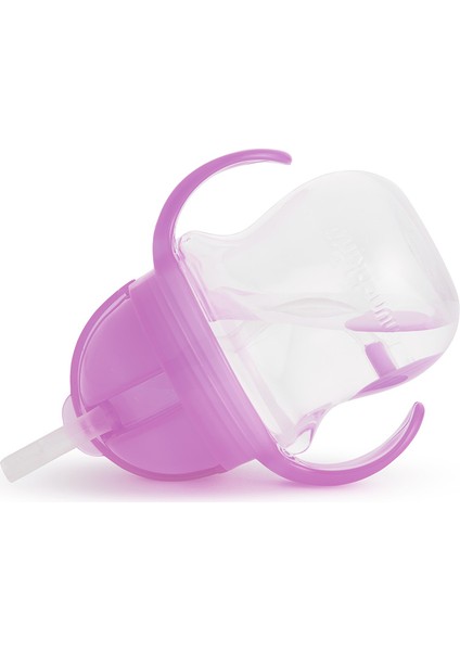 Tıklama Kilitli Uçlu Pipetli Alıştırma Bardağı, 6AY+207ML Mor