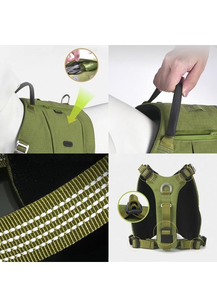 Cordura Kumaşlı Cepli Fuşya Göğüs Tasması indirimleri