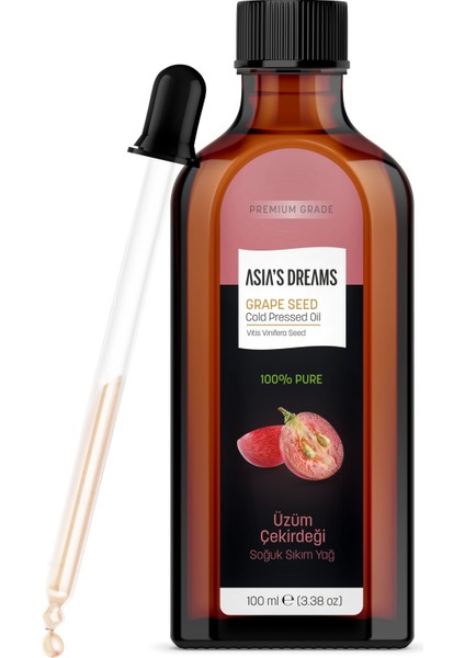 Asia's Dreams Üzüm Çekirdeği Soğuk Sıkım Yağ 100 ml