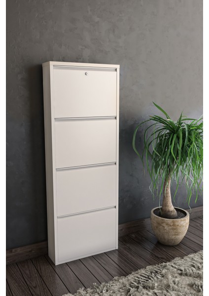 4'lü Kilitlenebilir Metal Ayakkabılık