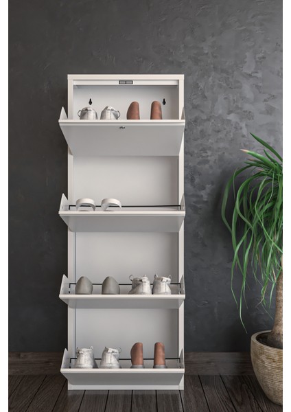 4'lü Kilitlenebilir Metal Ayakkabılık fırsatları