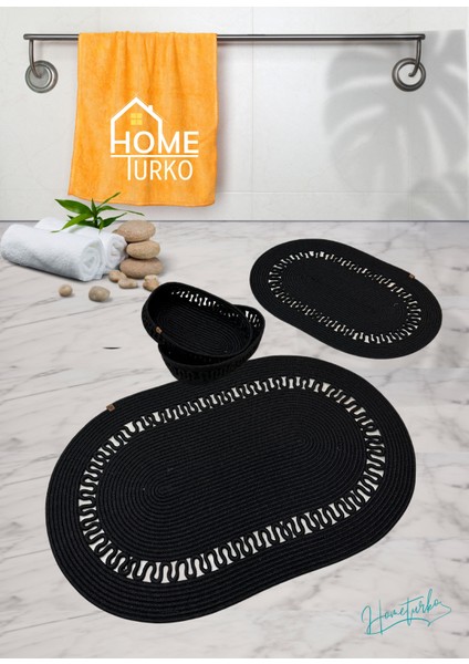 2'Li Takım Jüt, Hasır, Paspas, Banyo Paspası, Banyo Paspas Takımı Ve Banyo Sepeti