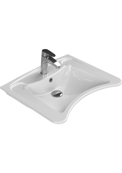 Turkuaz Seramik Bedensel Engelli 60 cm Lavabo