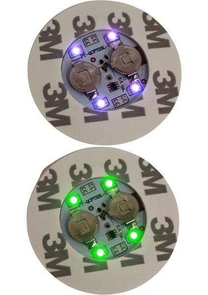 LED Işıklı Rgb Bardak Altlığı Düğün Parti Kokteyl Lambası Şişe Vazo Altı Aydınlatma Dekor Lambası