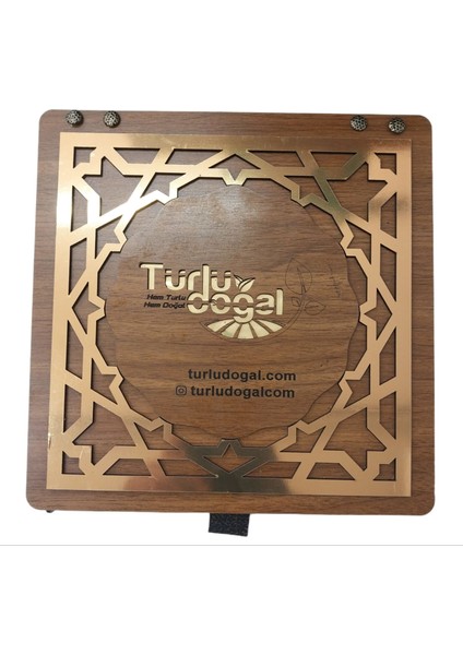 Türlü Doğal Ahşap Çekmeceli Kutu Gold 2 1700 gr