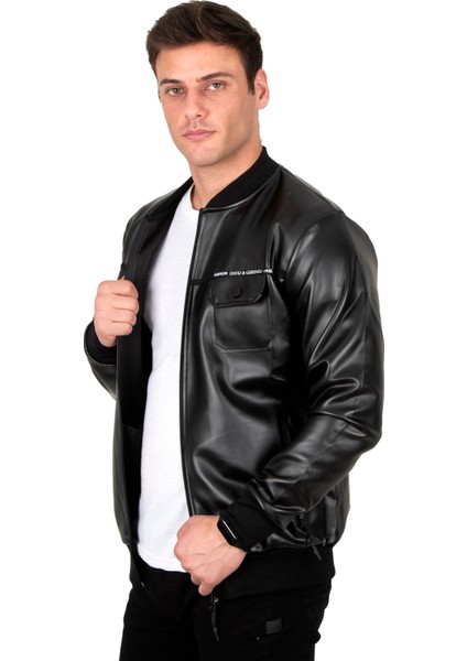 Cepli Fermuar Detayli Suni Deri Erkek Kolej Mont 23020660