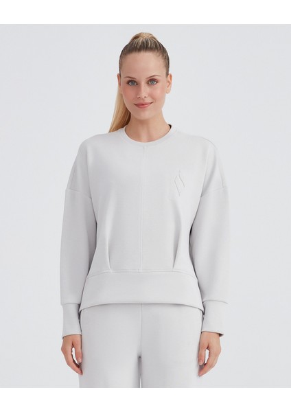 W Soft Touch Crew Neck Sweatshirt Kadın Gri Sweatshirt S232186-811