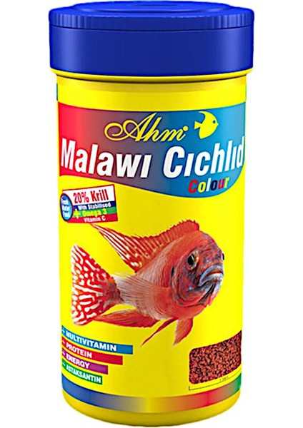 Cichlid Mix Granules 1000 ml Ahm Malawi Cichlid Colour 250 ml Balık Yemi