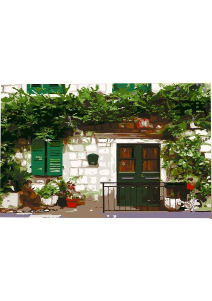 30X40 Sayılarla Boyama Fırça Boya Dahil Şans Kapısı