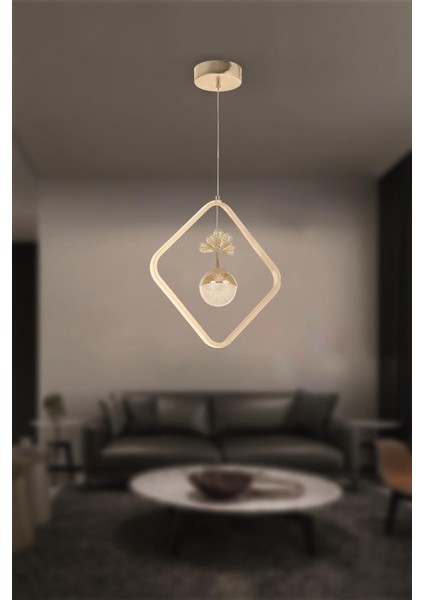 5078-25 LED Gold Avize(Beyaz Işık -Sarı Işık - Gün Işığı)