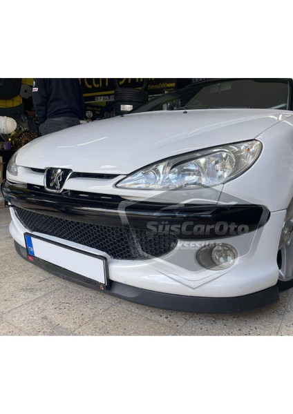 Peugeot 206 206+ 1998-2012 Uyumlu Üniversal Astra H Lip Esnek Ön Lip 2 Parça Tampon Altı Dil Karlık Ön Ek