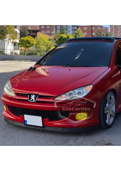 Peugeot 206 206+ 1998-2012 Uyumlu Üniversal Astra H Lip Esnek Ön Lip 2 Parça Tampon Altı Dil Karlık Ön Ek