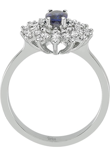 Pırlanta ve Oval Safir Taşlı Anturaj Yüzük 0404R0239 modelleri