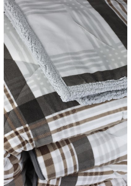 Comforter Çift Kişilik Yorgan Seti Wera Gri Koyu Kahve 220X240 fiyatları