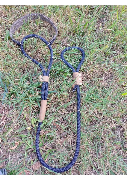 Köpek gezdirme kayışlı boyun tasmalı takım halat siyah gezdirme kayışı:100cm tasma ölçüsü:35-60cm ayarlamalı dog collar TB4-4