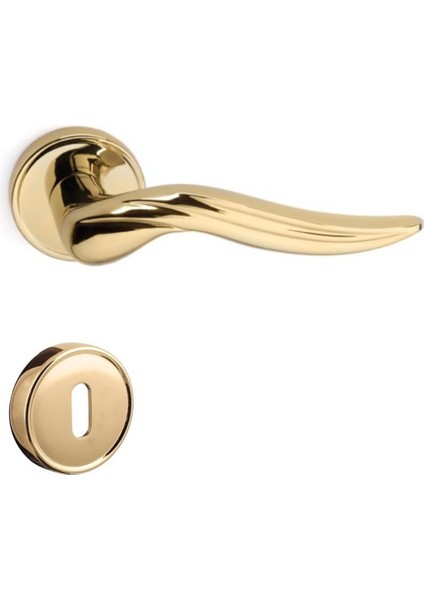 Arel Rozetli Kapı Kolu Altın Renk Oda