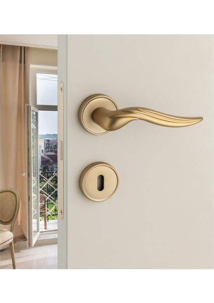 Arel Rozetli Kapı Kolu Altın Renk Oda fiyatları