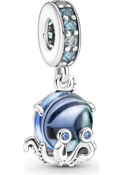 791694C01 MURANO Camı Sevimli Ahtapot Sallantılı Charm