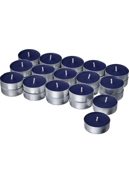 Kokulu Tealight Mum, Koyu Mavi, 3.5 Saat, Kopparlönn