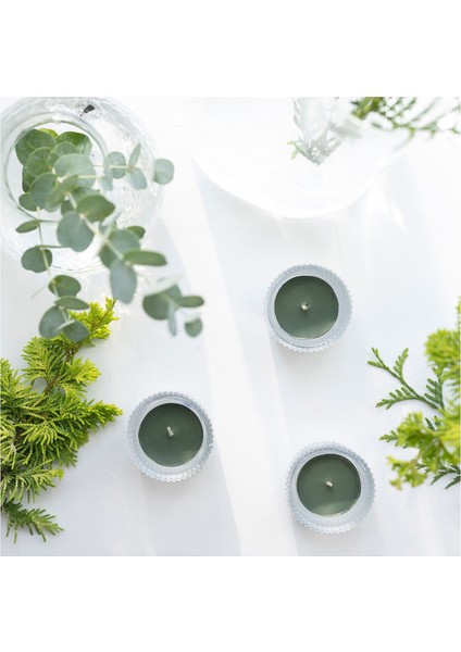 Kokulu Tealight Mum, Koyu Yeşil, 3.5 Saat, Jamtskogen