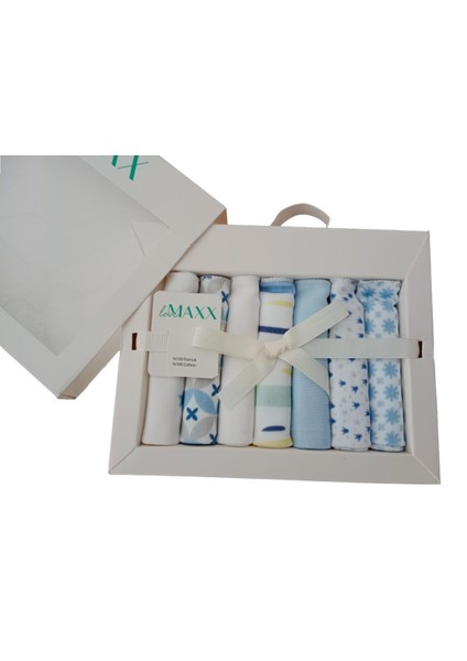 Lovemaxx 230LV Bebek Karışık Desenli Mavi Yedili Ağız Mendili fiyatları
