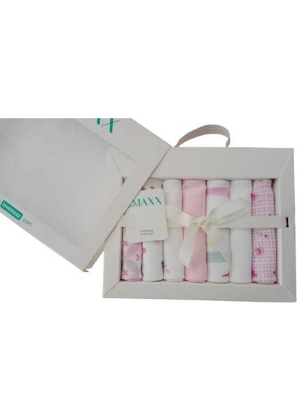 Lovemaxx 230LV Bebek Karışık Desenli Pembe Yedili Ağız Mendili fiyatları