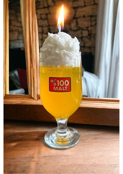 Beer Candle / Bira Görünümlü Köpüklü Mum