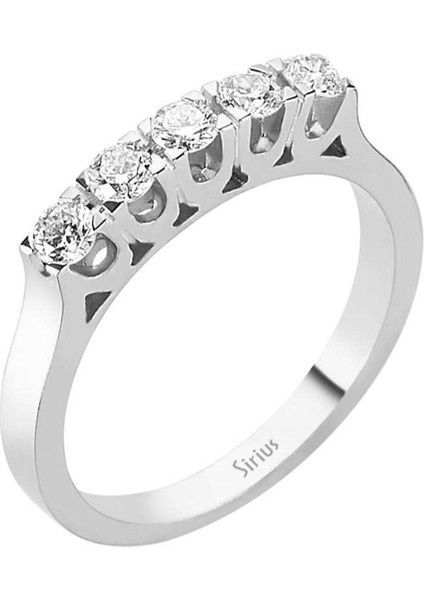 G Renk 0,38 Karat Pırlanta 5 Taş Yüzük 0404R0248