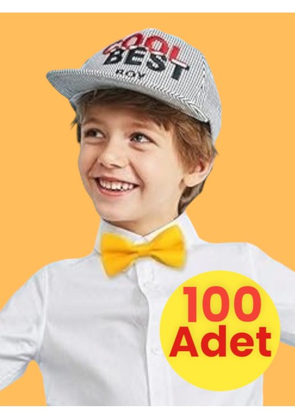 Erkek Çocuk Saten Papyon 100 Adet